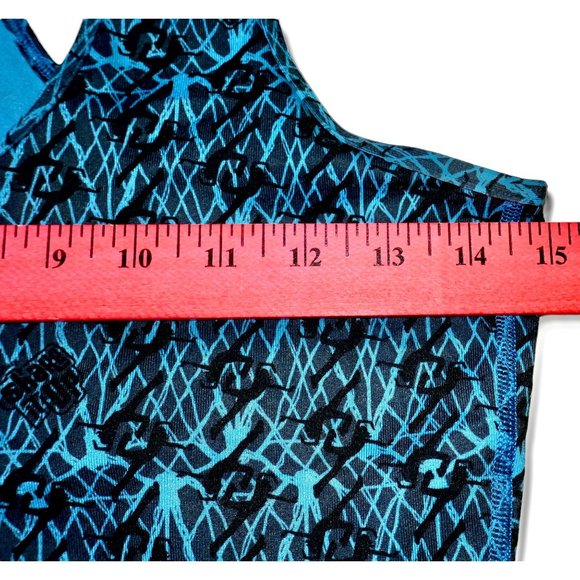 IVIVVA LULULEMON ATHLETICA Girls Tank Top Blue Disney Shake It Up Size 14 - Picture 6 of 9